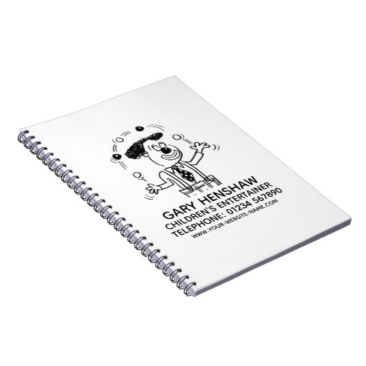 Kinder-Entertainer oder Juggler-Notebook Notizblock (Rechte Seite)