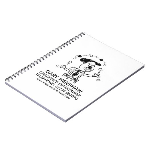 Kinder-Entertainer oder Juggler-Notebook Notizblock (Linke Seite)