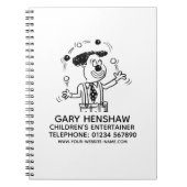 Kinder-Entertainer oder Juggler-Notebook Notizblock (Vorderseite)