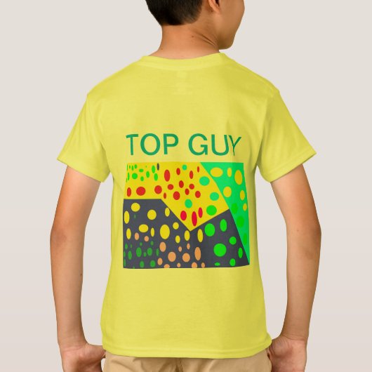 Kinder entwerfen farbene Marmor mit Logo T-Shirt (Rückseite)