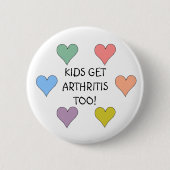 KINDER ERHALTEN ARTHRITIS AUCH! - Knöpfe Button (Vorderseite)