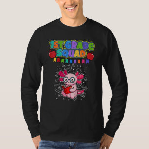 Kinder Erste Klasse Squad Axolotl Grundschule T-Shirt