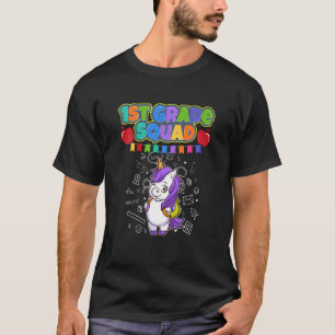 Kinder Erste Klasse Squad Unicorn Grundschule T-Shirt
