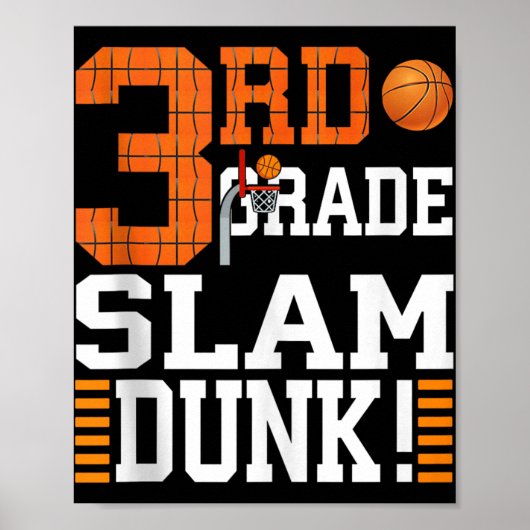 Kinder erster Schultag Slam Dunk Baske Poster (Vorne)