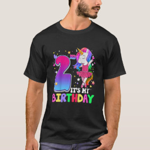 Kinder Es ist mein 2. Geburtstag Einhorn 2 Jahre a T-Shirt