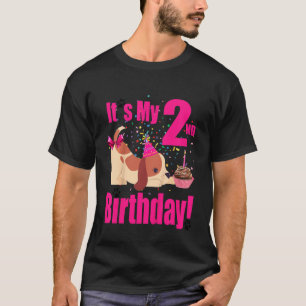 Kinder Es ist mein 2. Geburtstag Hund Thema 2 Jahr T-Shirt
