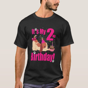 Kinder Es ist mein 2. Geburtstag Hund Thema 2 Jahr T-Shirt