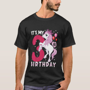 Kinder Es ist mein 3. Geburtstag Einhorn Kind 3 Ja T-Shirt