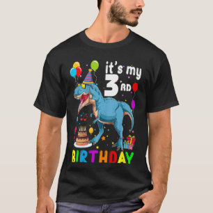 Kinder Es ist mein 3. Geburtstag Glück 3 Jahre Rex T-Shirt