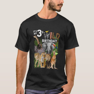 Kinder Es ist mein 3d Wild Birthday Safari Animals T-Shirt