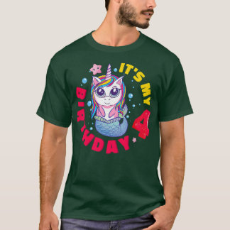 Kinder Es ist mein 4. Geburtstag Glück 4 Jahre Uni T-Shirt