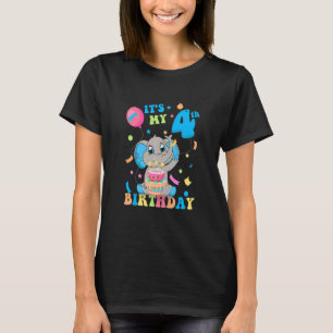 Kinder Es ist mein 4. Geburtstag Junge Niedlicher T-Shirt