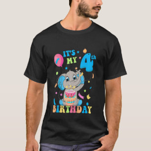 Kinder Es ist mein 4. Geburtstag Junge Niedlicher T-Shirt