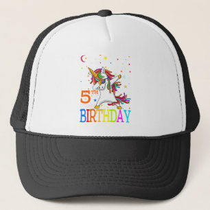 Kinder Es ist mein 5. Geburtstag Einhorn 5 Jahre a Truckerkappe