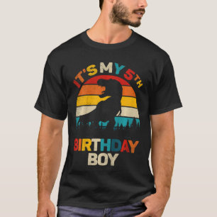 Kinder Es ist mein 5. Geburtstag Jungs Dinosaurier T-Shirt