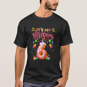 Kinder Es ist mein 6. Geburtstag Süßes Donu 6 Jahr T-Shirt