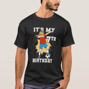 Kinder Es ist mein 7. Geburtstag Girl Soccer Premi T-Shirt