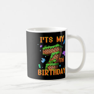 Kinder Es ist mein 7. Geburtstag Pixel Gamer Party Kaffeetasse