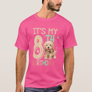 Kinder Es ist mein 8. Geburtstag Hundeschema 8 Jah T-Shirt