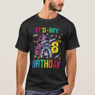 Kinder, es ist mein 8. Geburtstagsastronautenraum T-Shirt