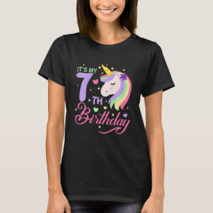 Kinder Es ist mein siebter 7. Geburtstag Sieben 7  T-Shirt