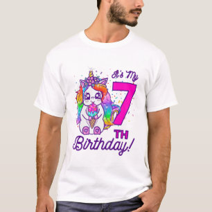 Kinder, es ist mein siebter Geburtstag Eiscreme Ra T-Shirt