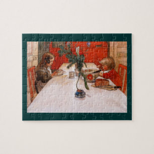 Kinder essen Abendessen Puzzle