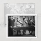 Kinder essen.  Frankreich c1941 Postkarte (Vorne/Hinten)