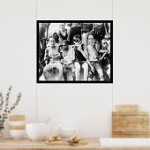 Kinder essen Wassermelon 1910 Poster (Küche)