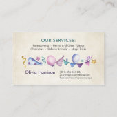 Kinder Eventplaner - Aquarellkunst Visitenkarte (Rückseite)