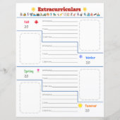 Kinder Extrakurrikuläre Aktivitäten drucken (Vorderseite)