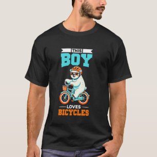 Kinder Fahrrad fahren Eisbär Jungen  1 T-Shirt