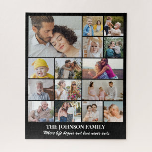 Kinder Familien-Fotocollage 15 Bilder 8x10 16x20 Puzzle