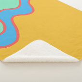 Kinder Farbblock Gold Blau Grün Sherpadecke (3/4)