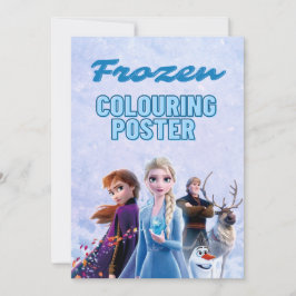 Kinder färben Page Poster Einladung