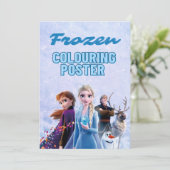 Kinder färben Page Poster Einladung (Stehend Vorderseite)