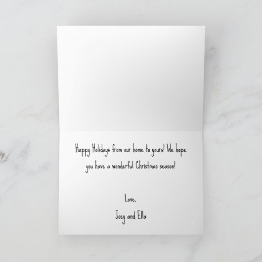 Kinder färben sich Ihre eigene Holly Jolly-Urlaubs Dankeskarte (Innenseite)