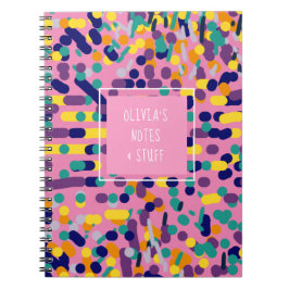 Kinder farbenfroh rosa Künstlerisch Niedlich zurüc Notizblock