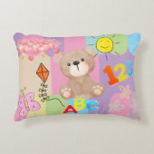 Kinder farbenfrohe Alphabet Nummer Dekokissen (Vorderseite)