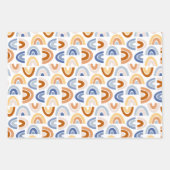 Kinder farbenfrohe glückliche Regenbögen und Polka Geschenkpapier Set (Vorderseite 3)