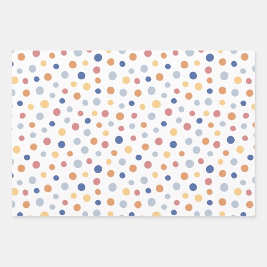 Kinder farbenfrohe glückliche Regenbögen und Polka Geschenkpapier Set (Vorderseite 2)