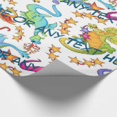 Kinder farbige Drachen Personalisierte Geschenkpap Geschenkpapier (Ecke)