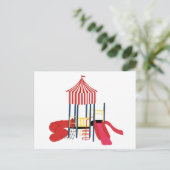 Kinder farbiger Spielplatz Feiertagspostkarte (Stehend Vorderseite)
