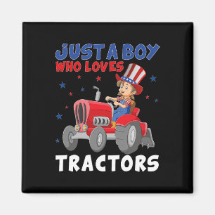 Kinder Farm Lifestyle 4. Juli Nur ein Junge, der L Magnet