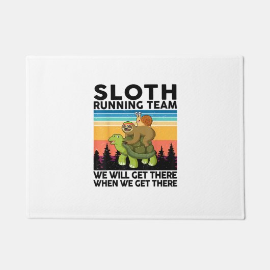 Kinder Faultier T-Shirt Fußmatte (Vorderseite)