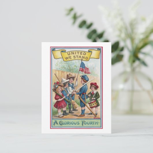 Kinder feiern die vierte postkarte (Stehend Vorderseite)