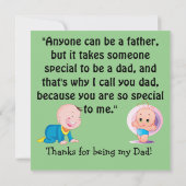 Kinder feiern Vatertag Einladung (Rückseite)