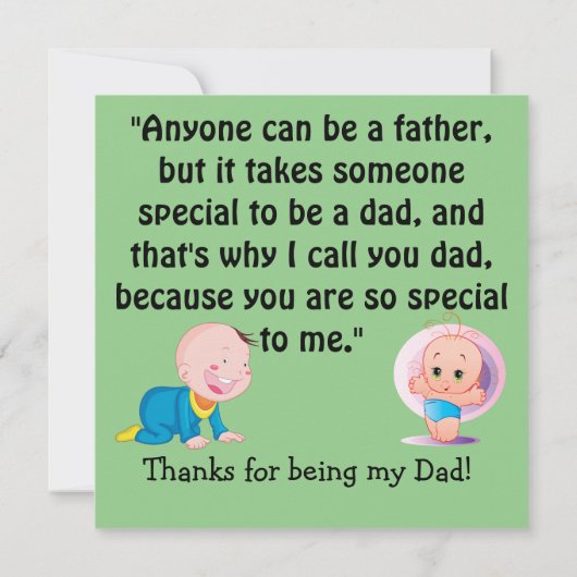 Kinder feiern Vatertag Einladung (Rückseite)