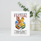 Kinder-Festival Postkarte (Stehend Vorderseite)