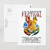 Kinder-Festival Postkarte (Vorne/Hinten)